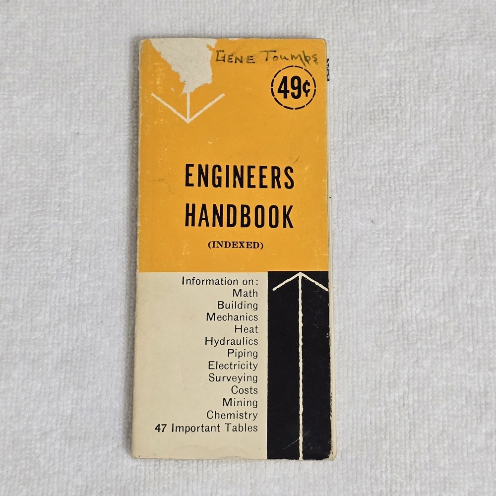VTG 1960 Engineers Handbook Vest Pocket Ottenheimer USA‎